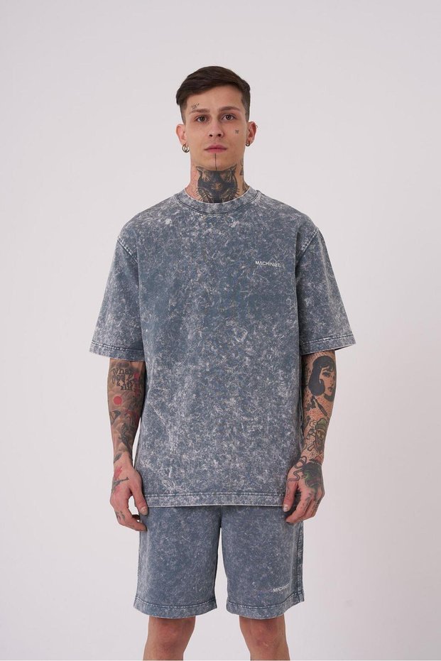 Ανδρικό μπλουζάκι Luxury Washed Basic Relaxed Ghost Spotted