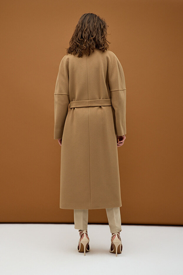 Taba Modern Oversize Geniş Cepli Palto - 6