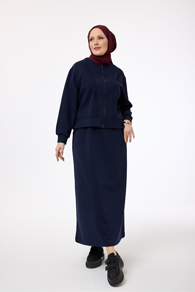6156 - Stylish Comfortable Women's Skirted Jacket Set