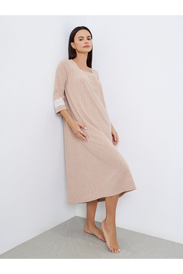 Square Neck Knit Nightdress