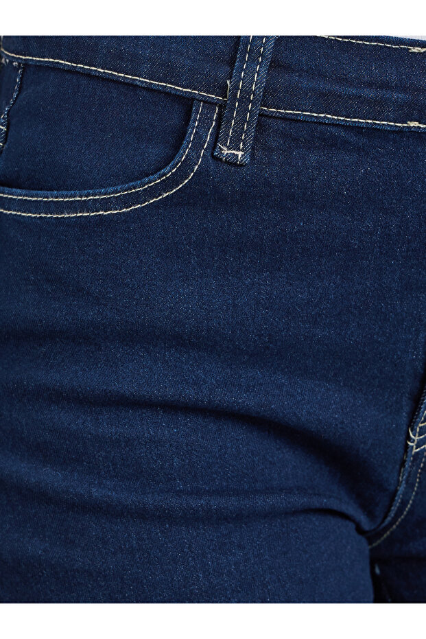 Solid Stretch Wide Leg Jeans - 3