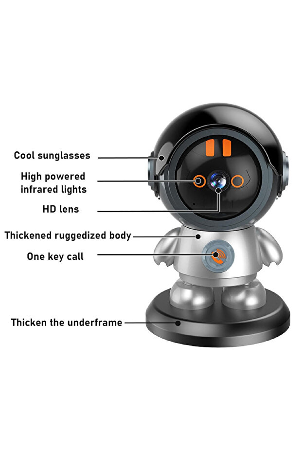 1080P WiFi Robot Camera, Motion Detection, Two Way Talk, Night, Rotatable Angle, 24 Hour Security - 6