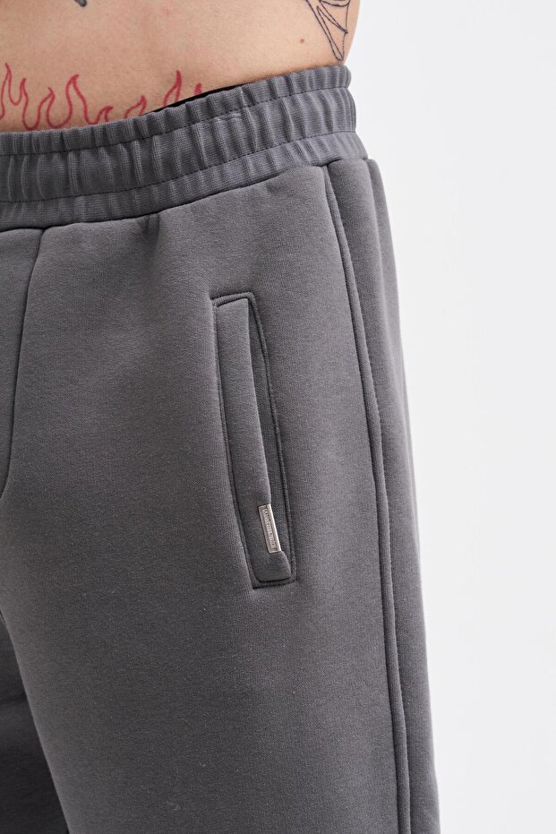 Erkek Relaxed Jogger Basic Eşofman Altı Antrasit - 4
