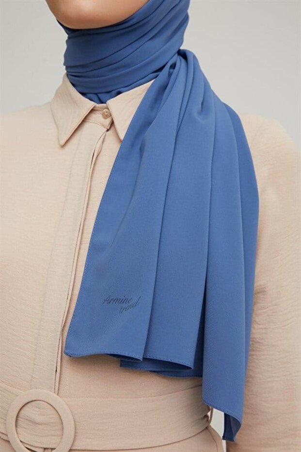 Medina Silk Shawl - Denim Blue 1004