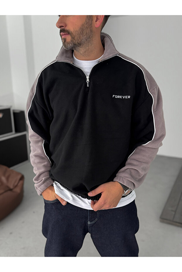 Siyah Polar Forever Sweatshirt PM-0027 - 3