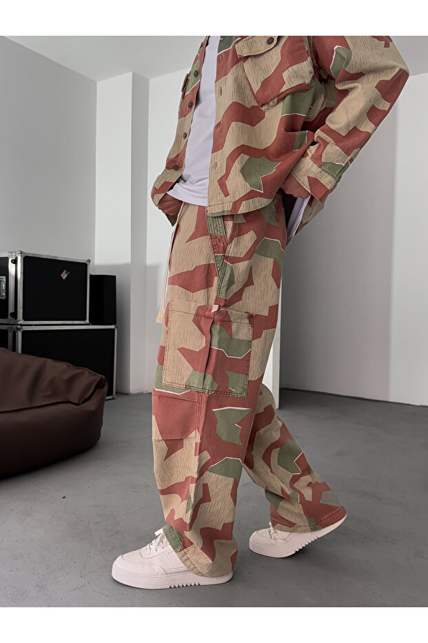 Kiremit Kamuflaj Kargo Pantolon C-6576 - 4