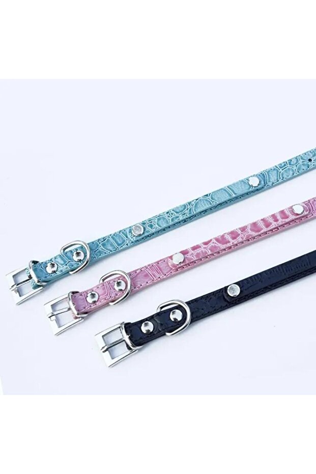 ADLUMUS 3-piece set, adjustable collar made of eco-leather, Snake Print ...