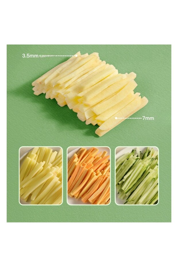 Multifunctional Vegetable Slicer Flippy, Various Cuts, Foldable, Extendable, Grey - 4