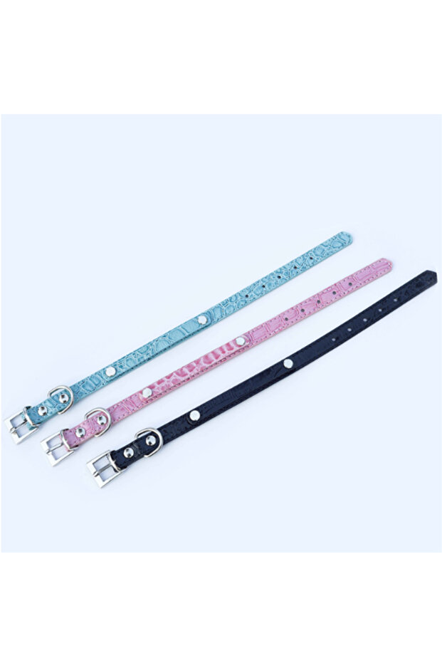 ADLUMUS 3-piece set, adjustable collar made of eco-leather, Snake Print ...