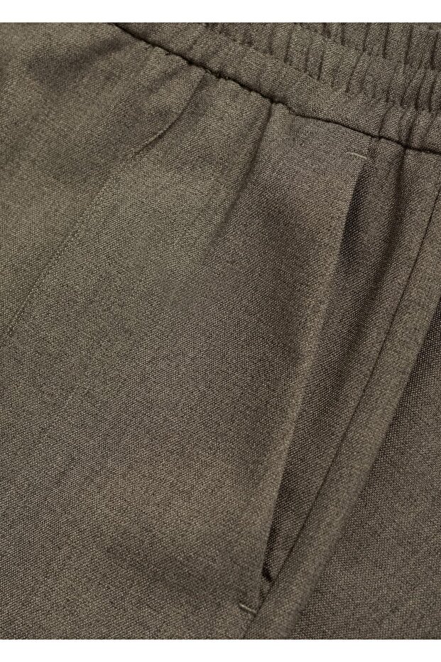 Elastik belli wideleg pantolon - 6