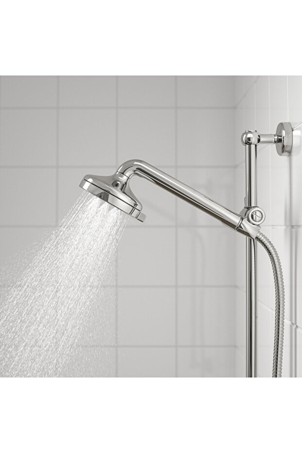 دش يدوي بخمسة رشاشات، مطلي بالكروم - 7