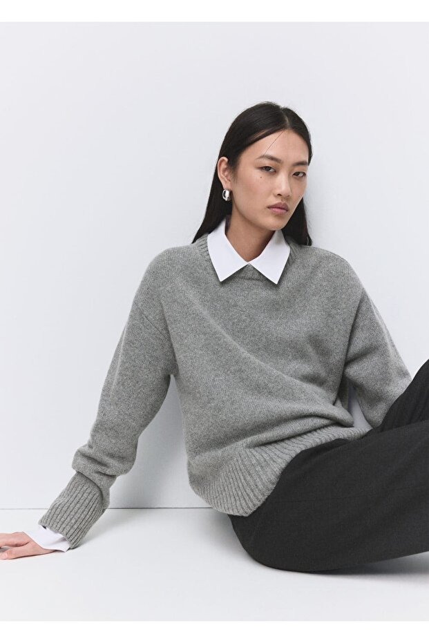 Yünlü örgü kazak - 5