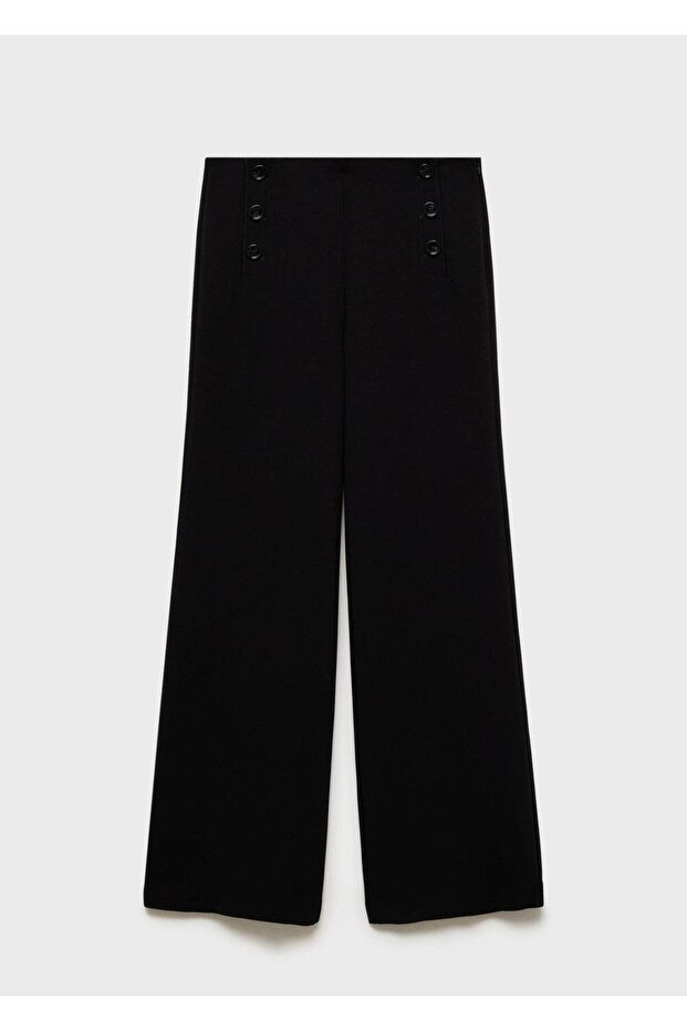 Düğmeli wideleg pantolon - 3