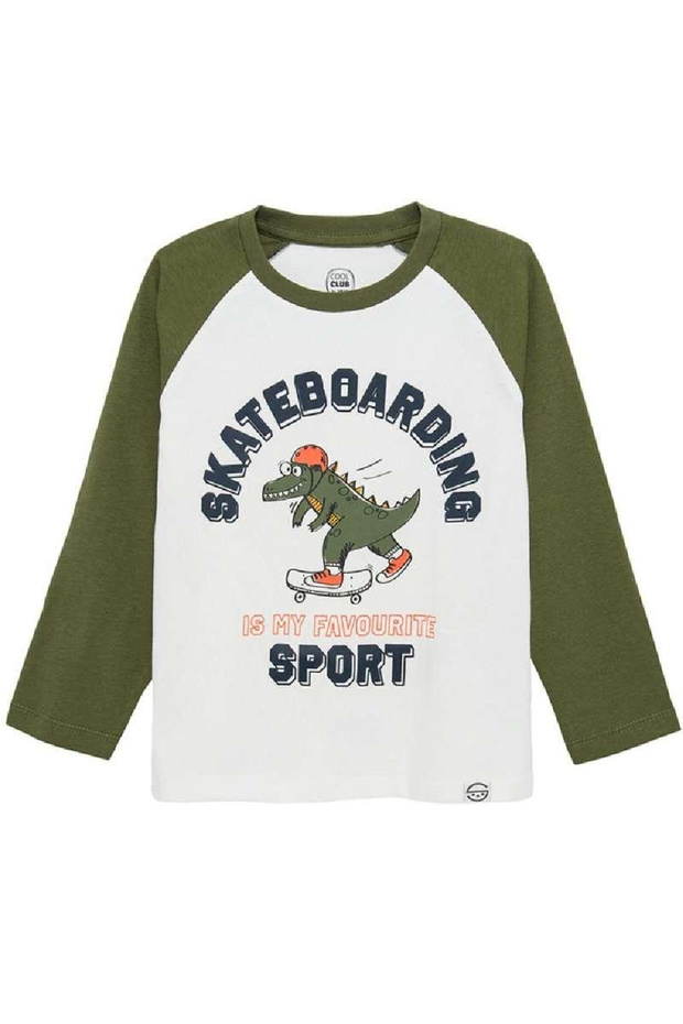 Bluza, Alb/Verde - 1