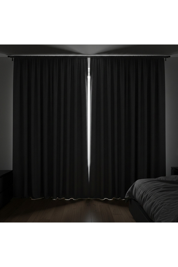 Blackout Zifiri Blackout Curtain (Straight Installation) 100% Light-Proof Single Panel