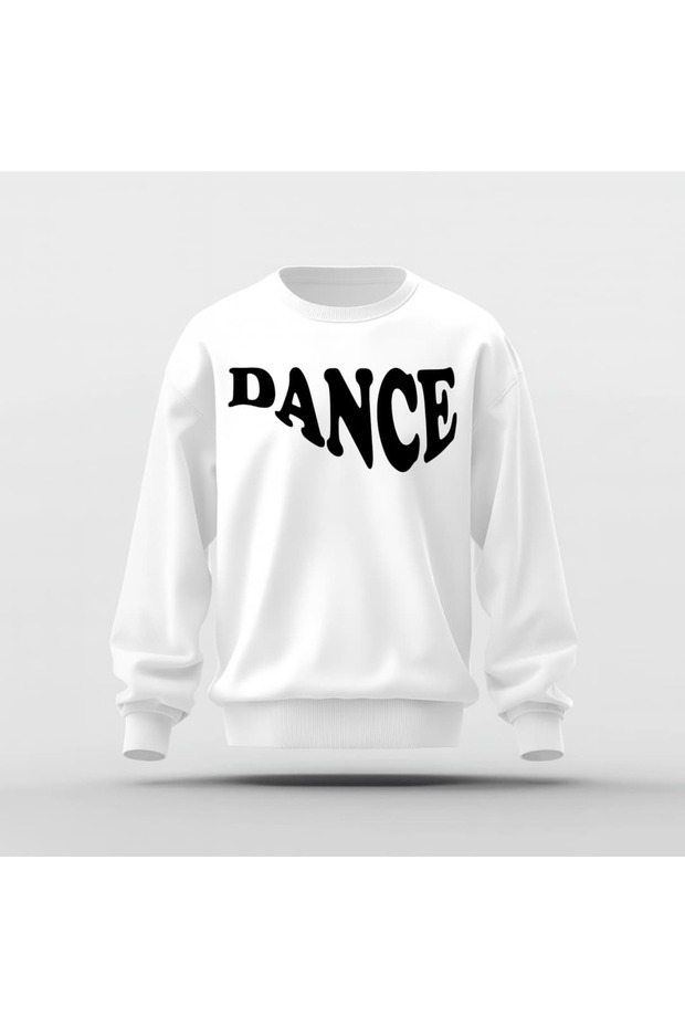 سويت شيرت أساسي بتصميم رقص مطبوع - 1