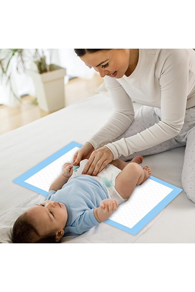 عبوة من 100 وسادة تغيير حفاضات للاستخدام مرة واحدة - 6