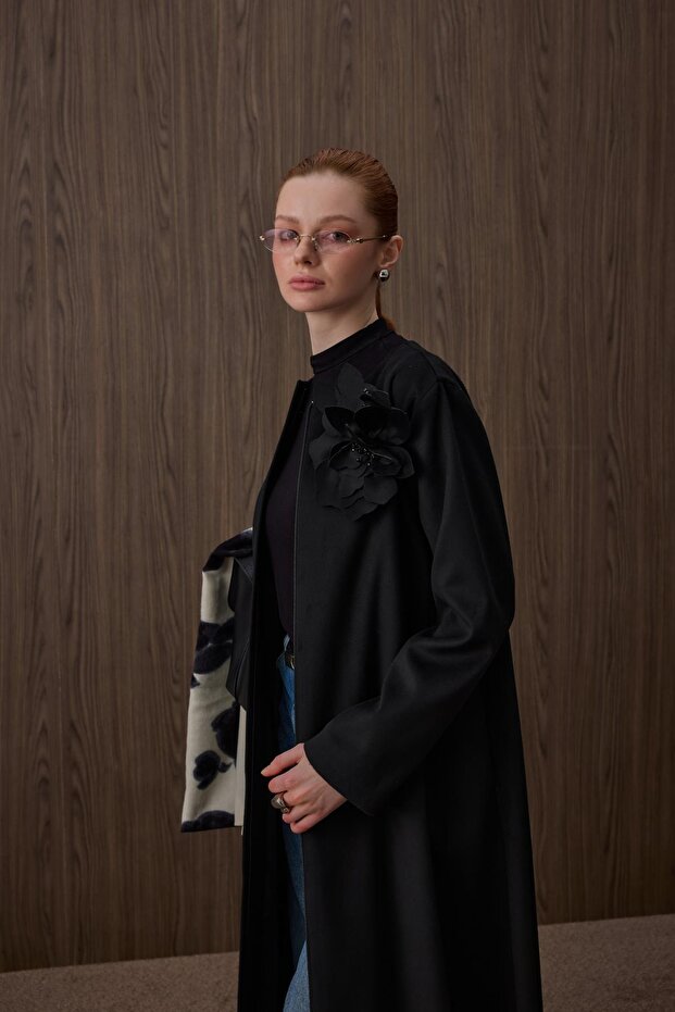Brooch Cashmere Coat