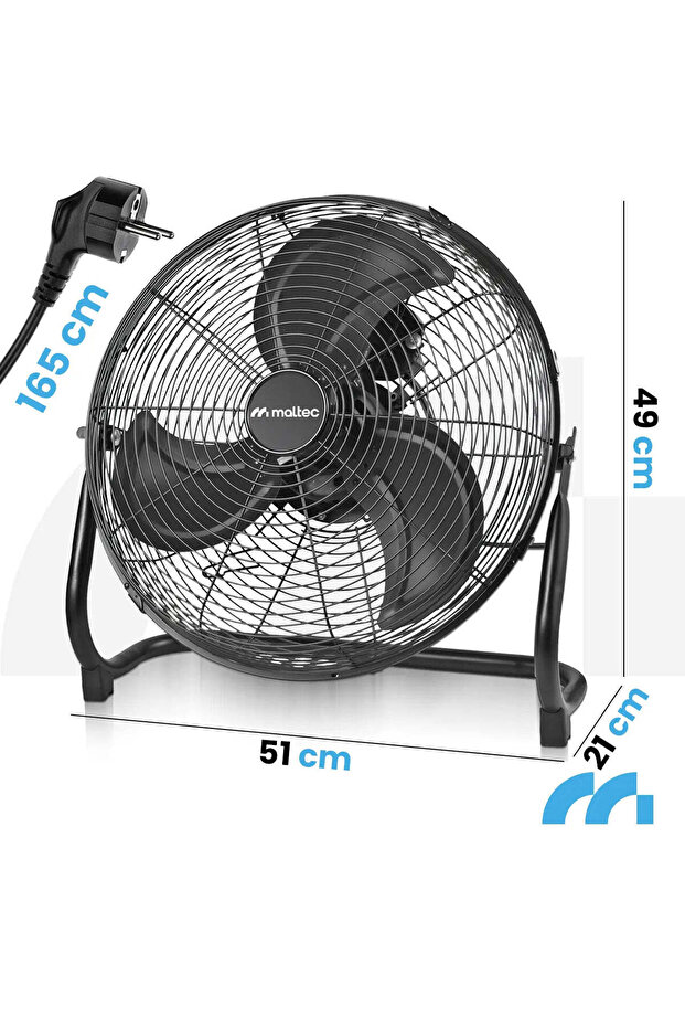 Ventilator de podea W-OC150WT BL, 45 cm, 80 W - 3