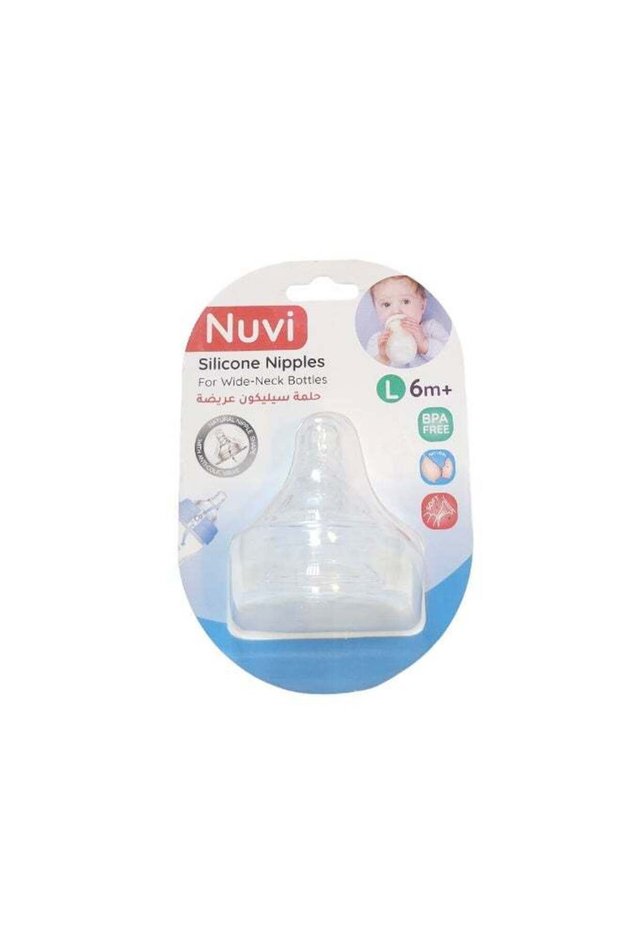 Silicone Nipples Wide Neck – Pack of 2, 6m+, Large Flow