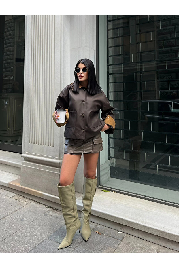 Kısa Kesimi Bomber Ceket - 3