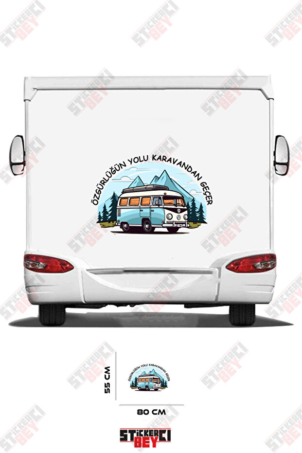 The Way of Freedom Goes through the Caravan Written Caravan Sticker Decal