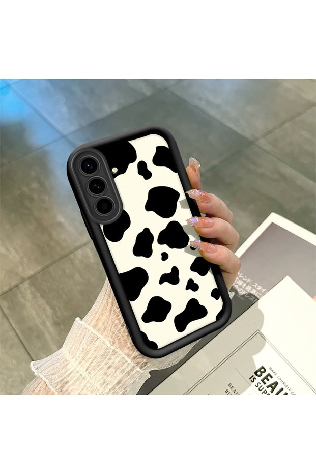 For Samsung Galaxy A56 Compatible Silicone Material Shockproof Simple Black Color Phone Case