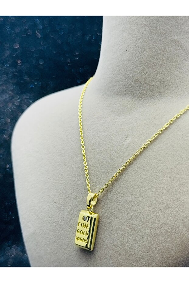 KÜLÇE MODEL 14K 316L ÇELİK KOLYE - 3