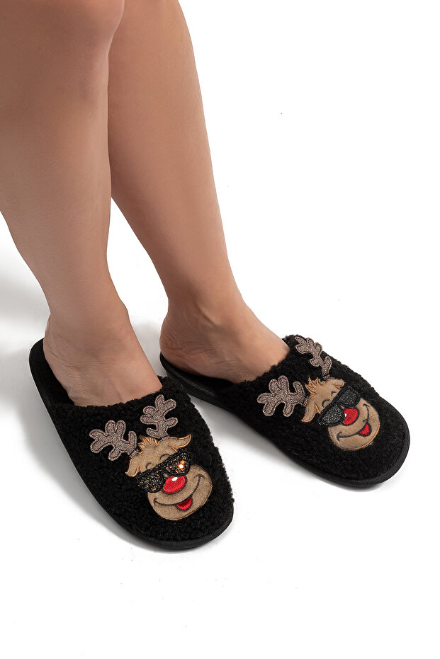 Happy Women's House Slippers Black 37/41