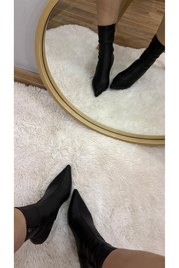 Siyah cilt streç bot - 3