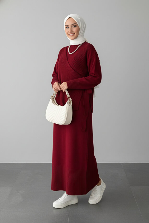 Oversize Ve Rahat Kışlık Triko Set - 2