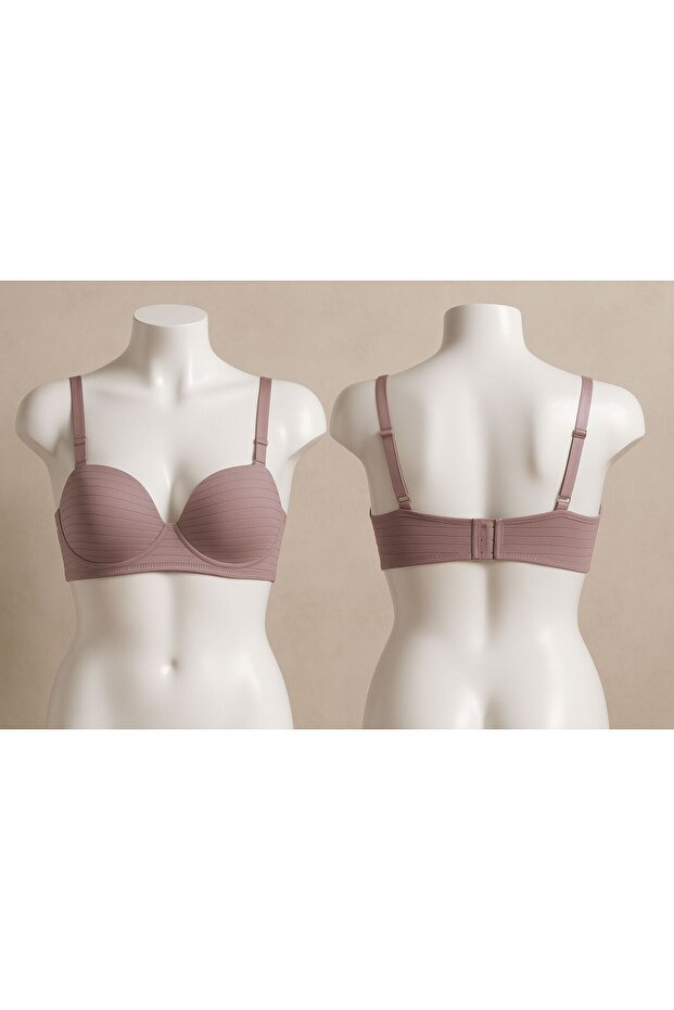 Bra Open Plum Cotton