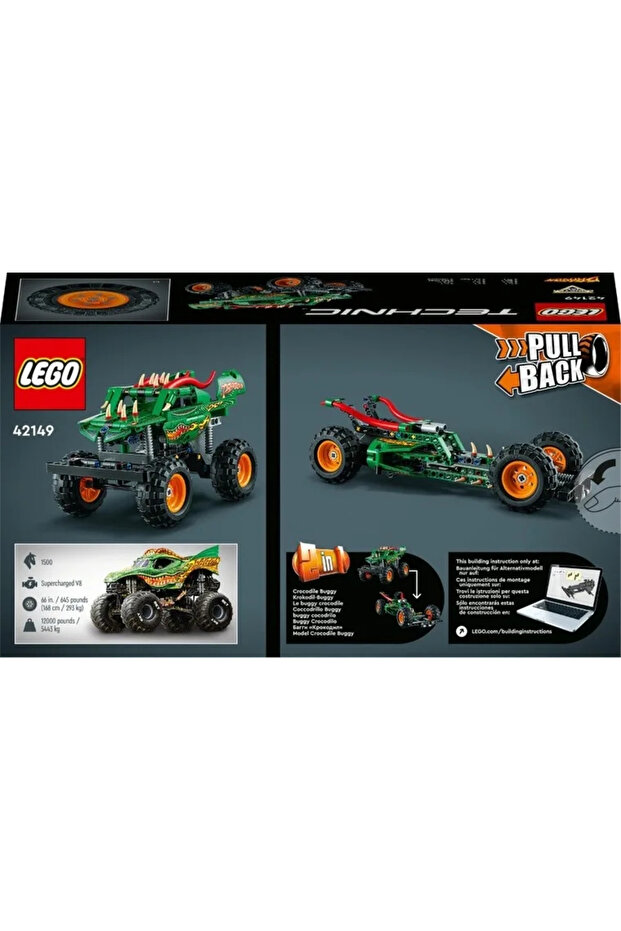 Set de Constructii Technic 2 in 1 Monster Jam Dragon - 4