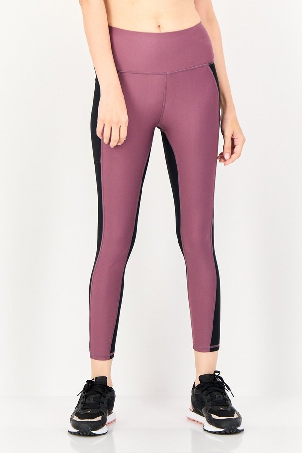 Women Sportswear Fit Training Ankle Leggings, Dark Mauve