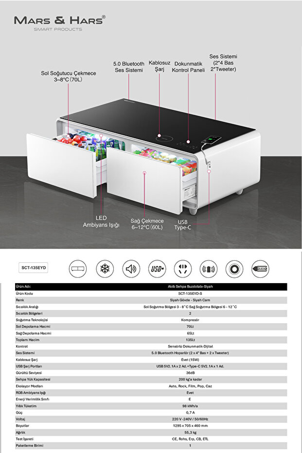 Akıllı Sehpa & Buzdolabı | Smart Coffee Table - 9