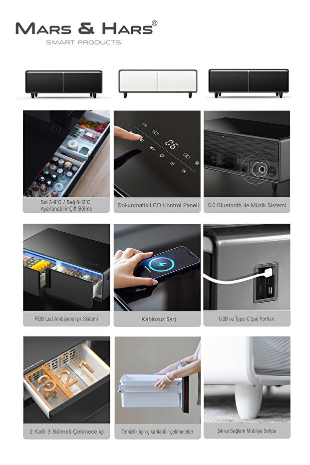 Akıllı Sehpa & Buzdolabı | Smart Coffee Table - 7