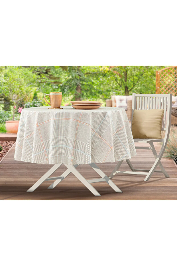 Boiset Pvc Tablecloth - Beige Pvc 140 cm