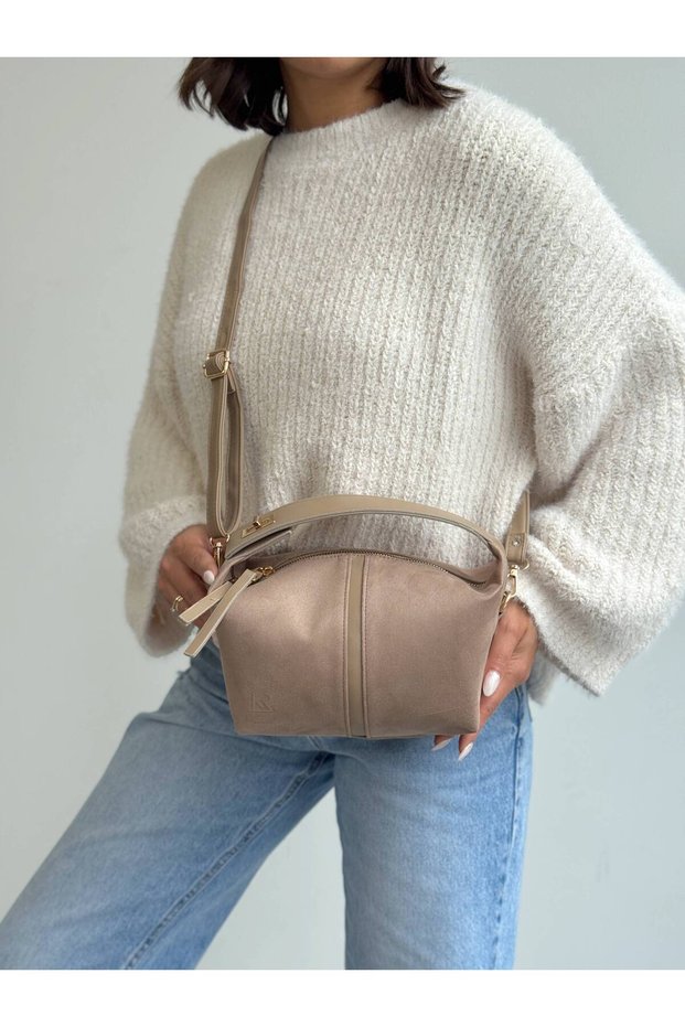 Women's New Season Archi Suede Quality Hand and Shoulder Bag
