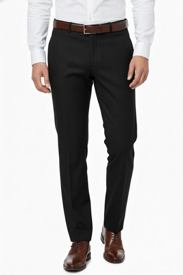 Men's Regular Fit Classic Unpleated Canvas Trousers P1142 Bgl-St04795