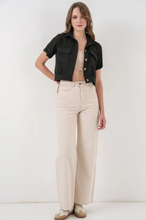 0663 Crop Jacket - Black - 2