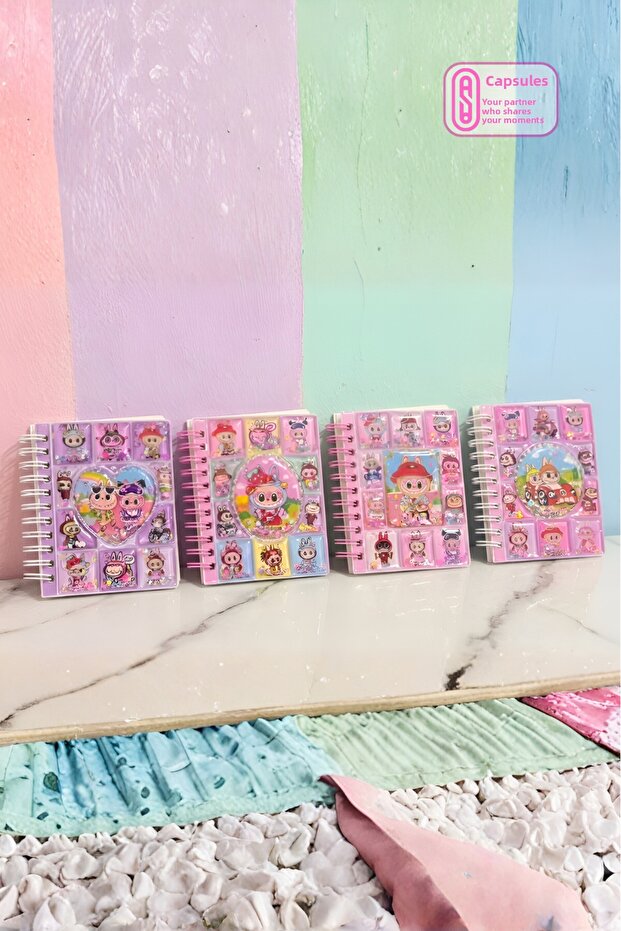 1 Piece of Watercolor & Glitter 3D Cover Sticker + Notepad 30+ Stickers & 56-Page Notepad