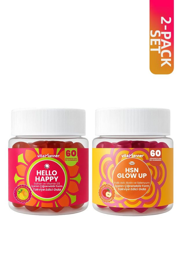 Hello Happy & Hsn Glow up 2-Piece Gummy Set
