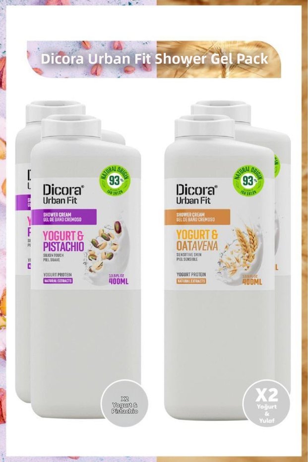 Yogurt & Pistachio Yogurt and Pistachio, Vitamin B and Fit Shower Gel Package