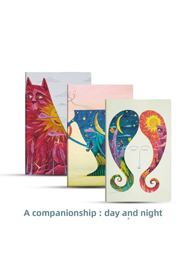 Triple Unlined Notebook Set: a Friendship: Night and Day