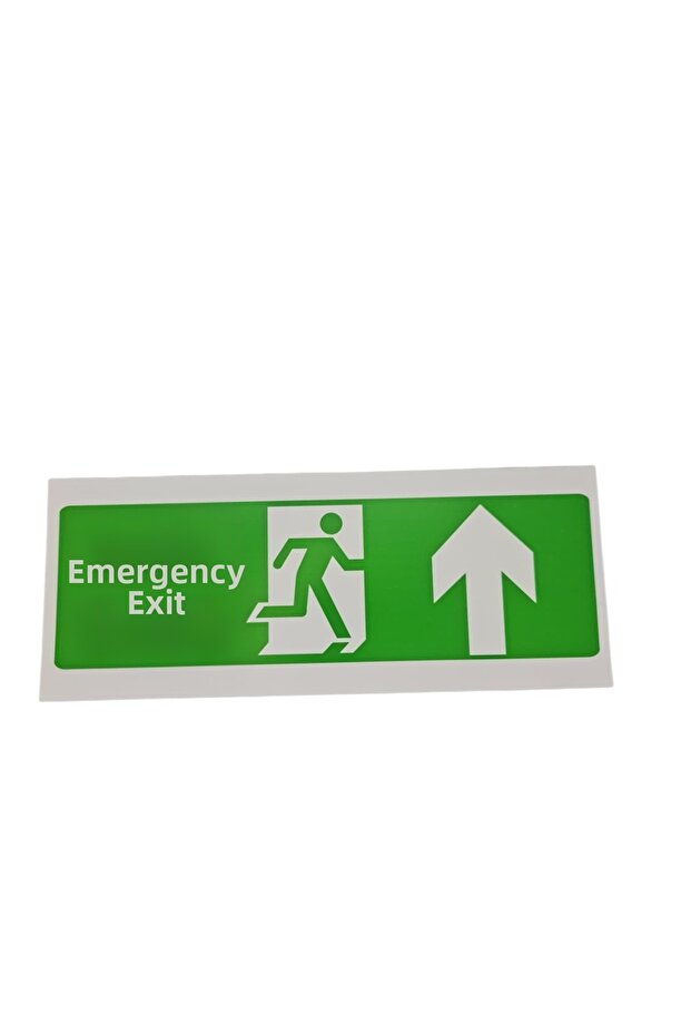 Emergency Exit up Stairs Printing – 3 mm Forex Warning Sign 15 cm × 30cm