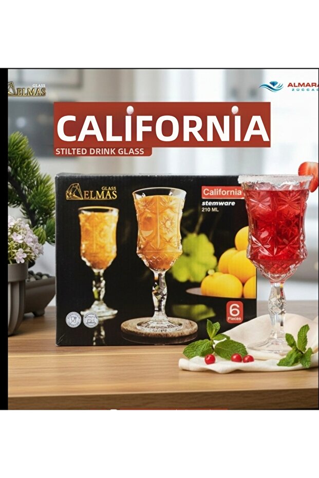 PRESENTATION 6-PIECE STANDING BROWN SIDE WATER GLASS