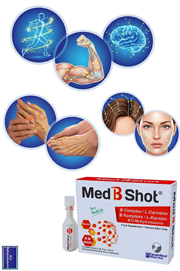 المعسل الملكي 1000 ملغ - فيتامين سي وإي الطازج من غذاء النحل - Med B Shot، فيتامين مركب B12. (ميثيل كوبالامين) - 5