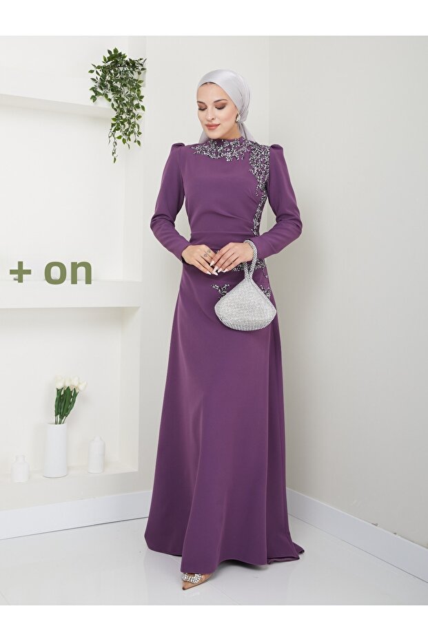 فستان سهرة إسلامي بتصميم بحري DNZ00001