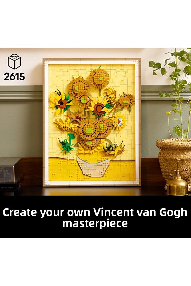 ® Art Vincent Van Gogh – Sunflowers 31215 - Creative Model Building Kit for Adults (2615 Pieces) - 7