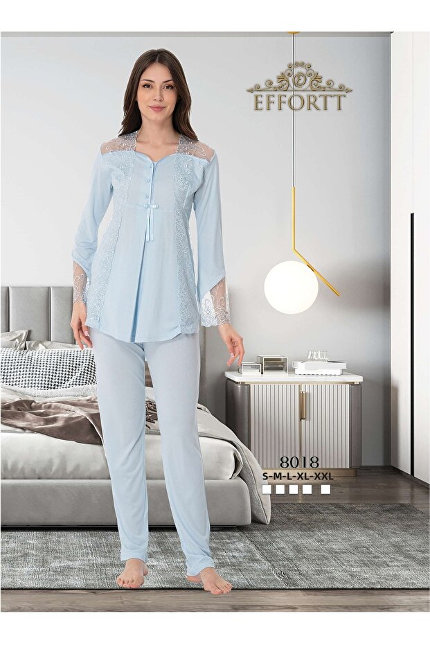 Women's Maternity Pajamas and Nightgown Set